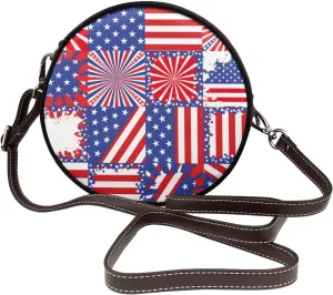 Crossbody Bags Circle Purses Women, Lightweight Functional Multi Pocket Purse Adjustable Strap