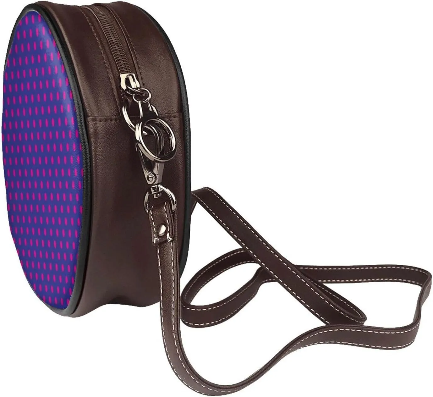 Crossbody Bags Circle Purses Women, Lightweight Functional Multi Pocket Purse Adjustable Strap