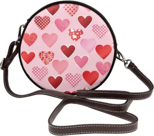 Crossbody Bags Circle Purses Women, Lightweight Functional Multi Pocket Purse Adjustable Strap