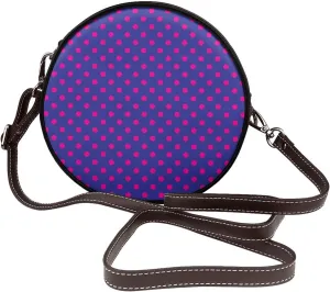 Crossbody Bags Circle Purses Women, Lightweight Functional Multi Pocket Purse Adjustable Strap