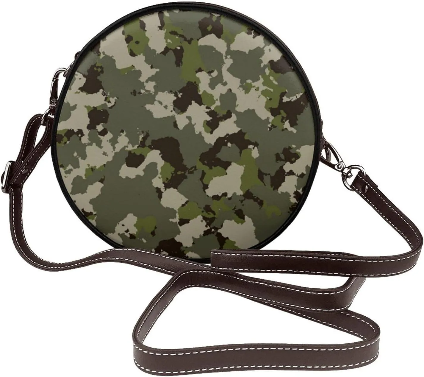 Crossbody Bags Circle Purses Women, Lightweight Functional Multi Pocket Purse Adjustable Strap