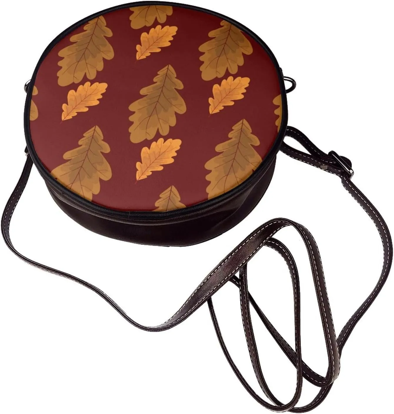 Crossbody Bags Circle Purses Women, Lightweight Functional Multi Pocket Purse Adjustable Strap
