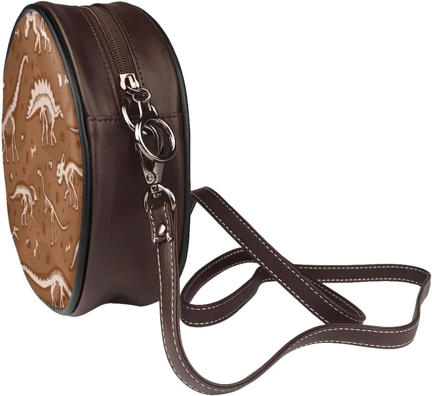 Crossbody Bags Circle Purses Women, Lightweight Functional Multi Pocket Purse Adjustable Strap