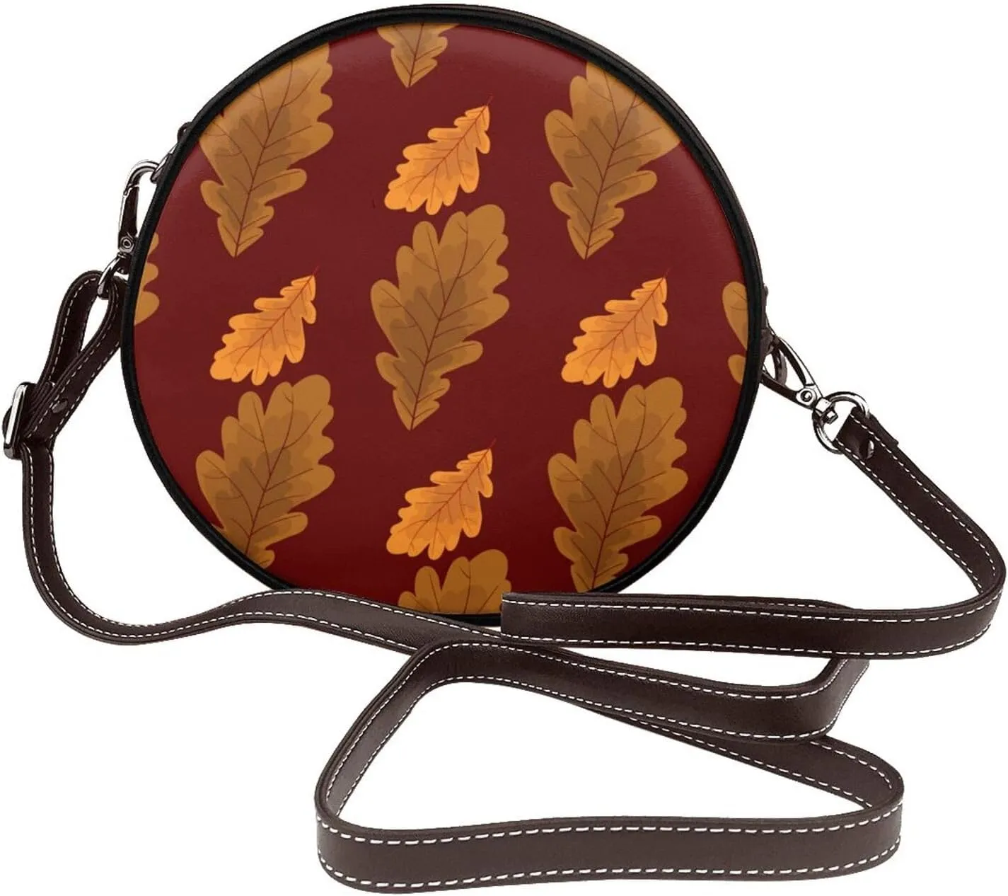 Crossbody Bags Circle Purses Women, Lightweight Functional Multi Pocket Purse Adjustable Strap