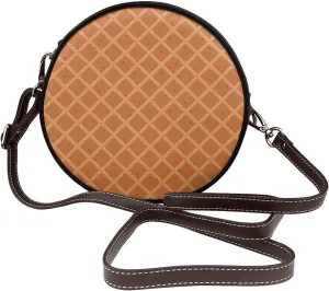Crossbody Bags Circle Purses Women, Lightweight Functional Multi Pocket Purse Adjustable Strap