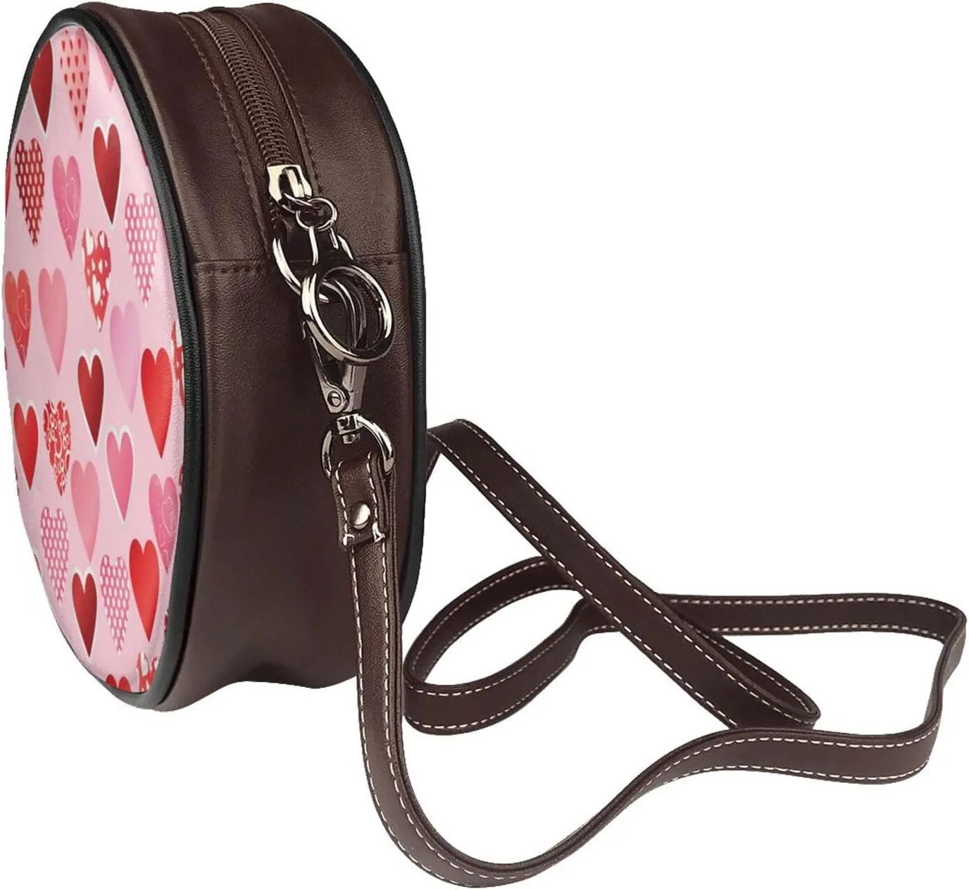 Crossbody Bags Circle Purses Women, Lightweight Functional Multi Pocket Purse Adjustable Strap