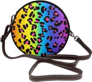 Crossbody Bags Circle Purses Women, Lightweight Functional Multi Pocket Purse Adjustable Strap