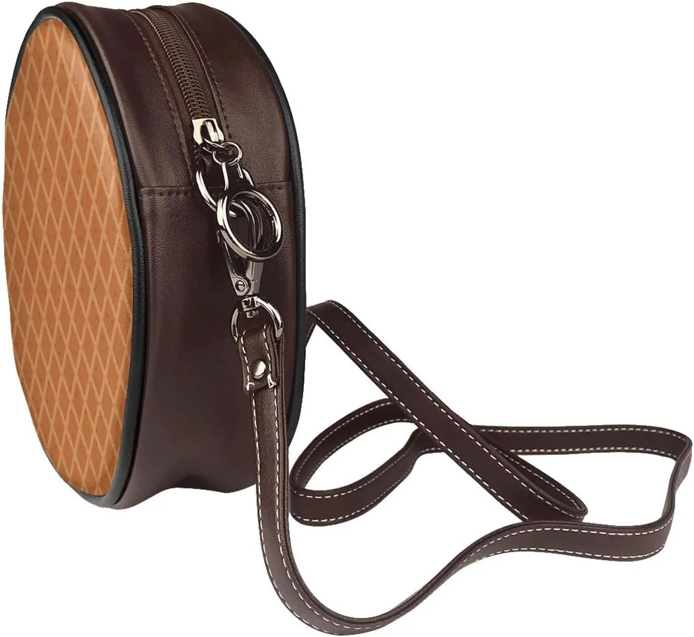 Crossbody Bags Circle Purses Women, Lightweight Functional Multi Pocket Purse Adjustable Strap