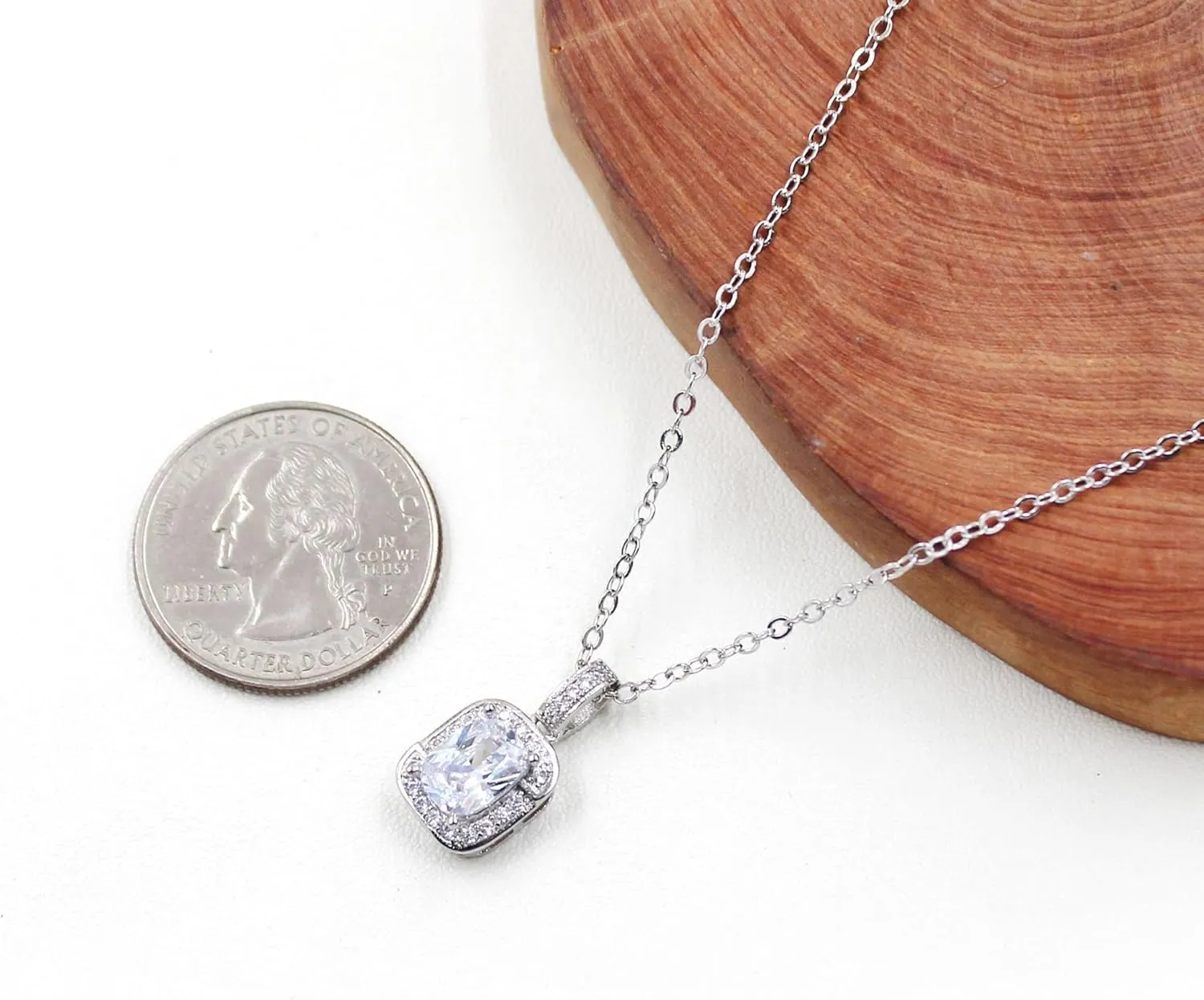 Cubic Zirconia Necklace Tennis Bracelet Stud Earrings Set for Women | Rectangular Cut Zircon Jewelry for Christmas Birthday Graduation Valentine's Day Y3611