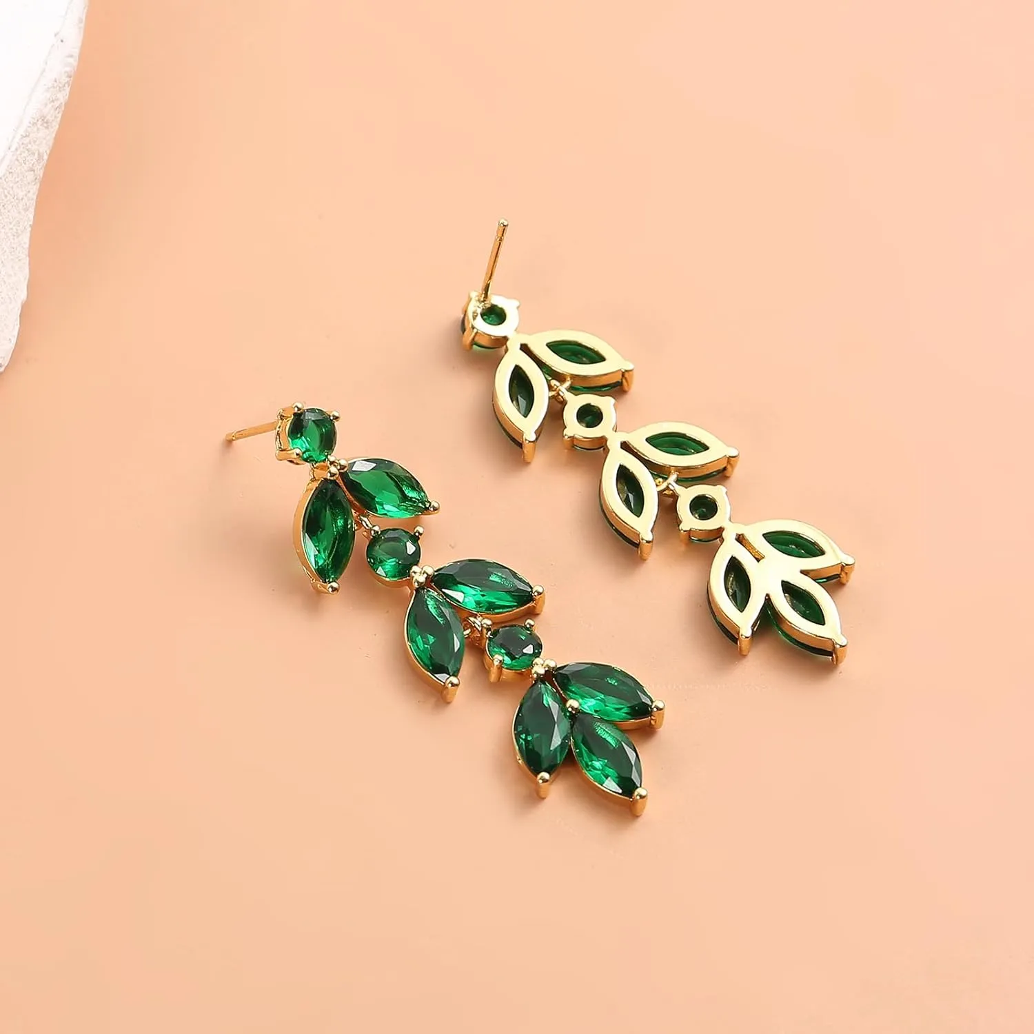 Cubic Zirconia Wedding Earrings for Bridal Elegant Rhinestone Crystal Drop Dangle Earrings for Women Bridesmaids Guest Party Prom Jewelry Trendy