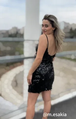 Dazzling Sequin Spaghetti Straps Mini Homecoming Dress