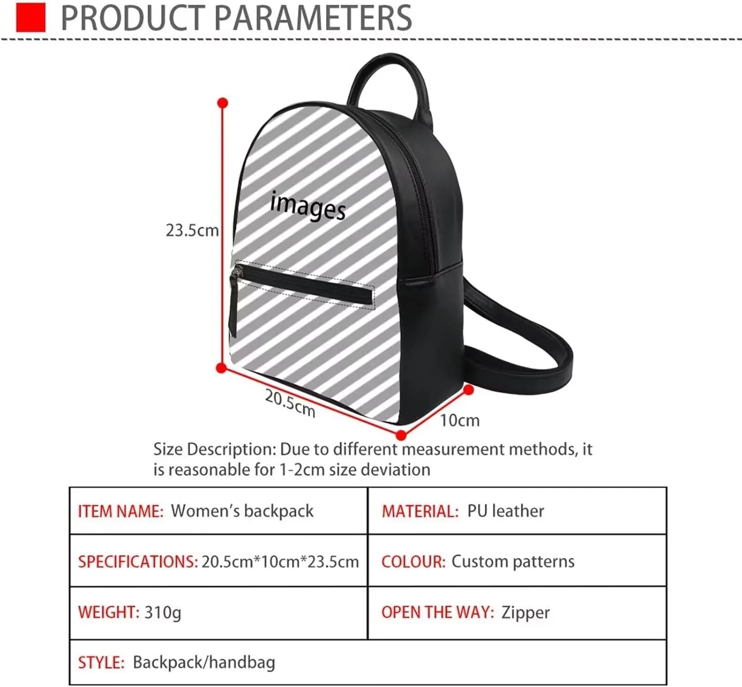 Dog Mini Backpack for Women Pu Leather Small Backpack with Zipper 3D Puppy Shoulder Bag Waterproof Western Backpack Purse for Girls Sports Bags Small Travel Tote Bags Gym Bags