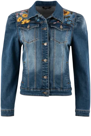 Driftwood Sunflower Denim Jacket