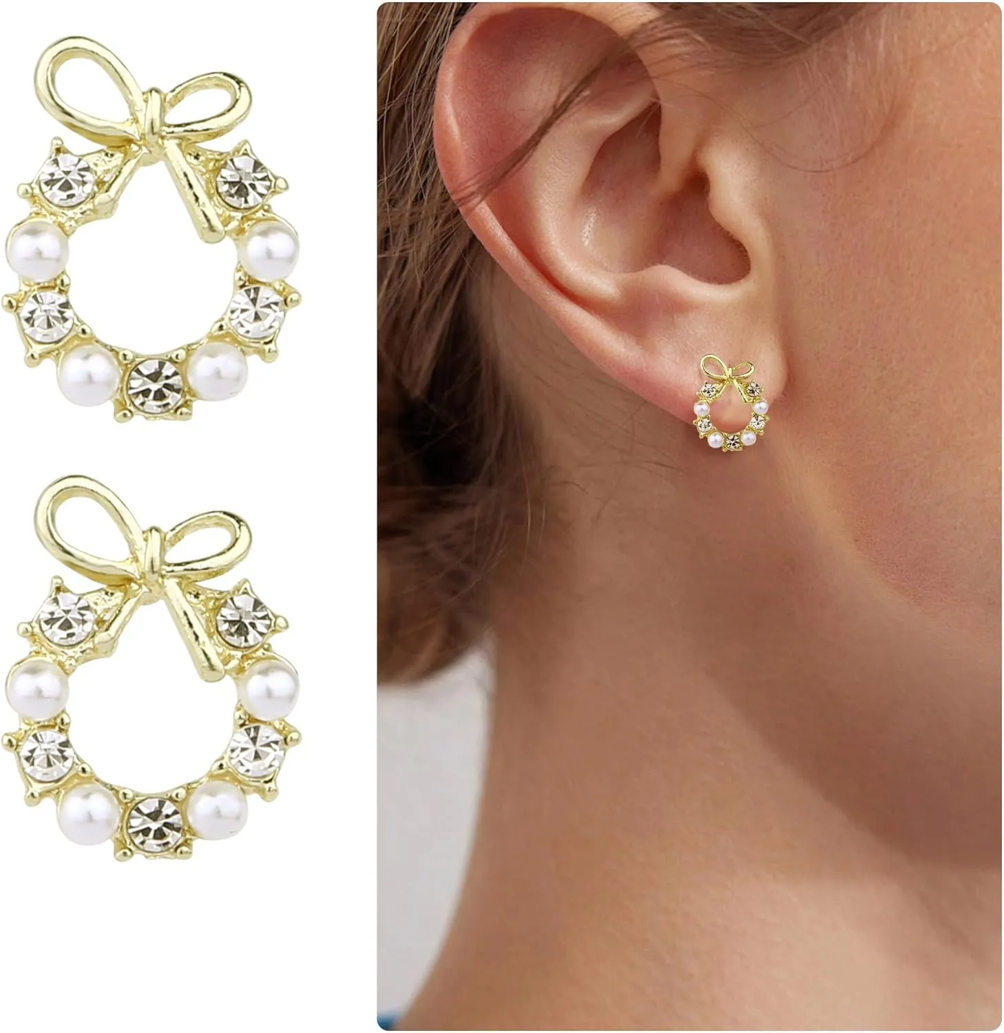 Earrings for Women Chain Stud Dangle Drop Earrings Trendy Silver/14K Gold Plated Jewelry Gifts for Birthday Christmas Gathering