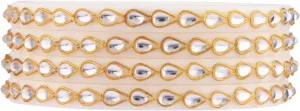 Efulgenz Indian Bangle Set Bollywood Style Crystal Acrylic Handmade Tear Drop Traditional Kundan Bracelet Jewelry Set (4 Pcs)