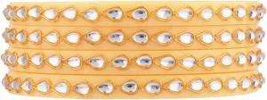 Efulgenz Indian Bangle Set Bollywood Style Crystal Acrylic Handmade Tear Drop Traditional Kundan Bracelet Jewelry Set (4 Pcs)