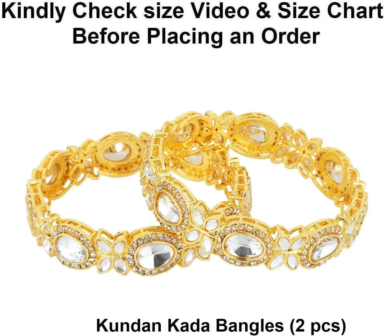 Efulgenz Indian Bangles for Women Faux kundan CZ Crystal Studded Bangles Bracelet for Women Indian Jewelry Bollywood Fashion Statement Jewelry for Women