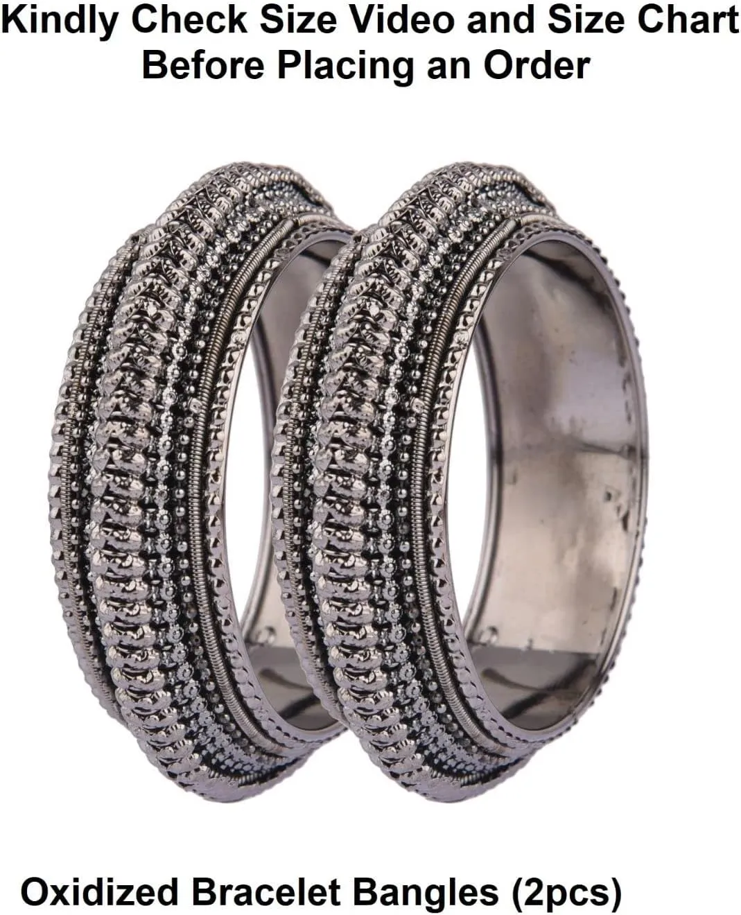 Efulgenz Indian Bangles for Women Traditional Bridal Bracelet Kada Bangles Set Bollywood Wedding Bracelet Bangle Jewelry for Women (2 Pcs)