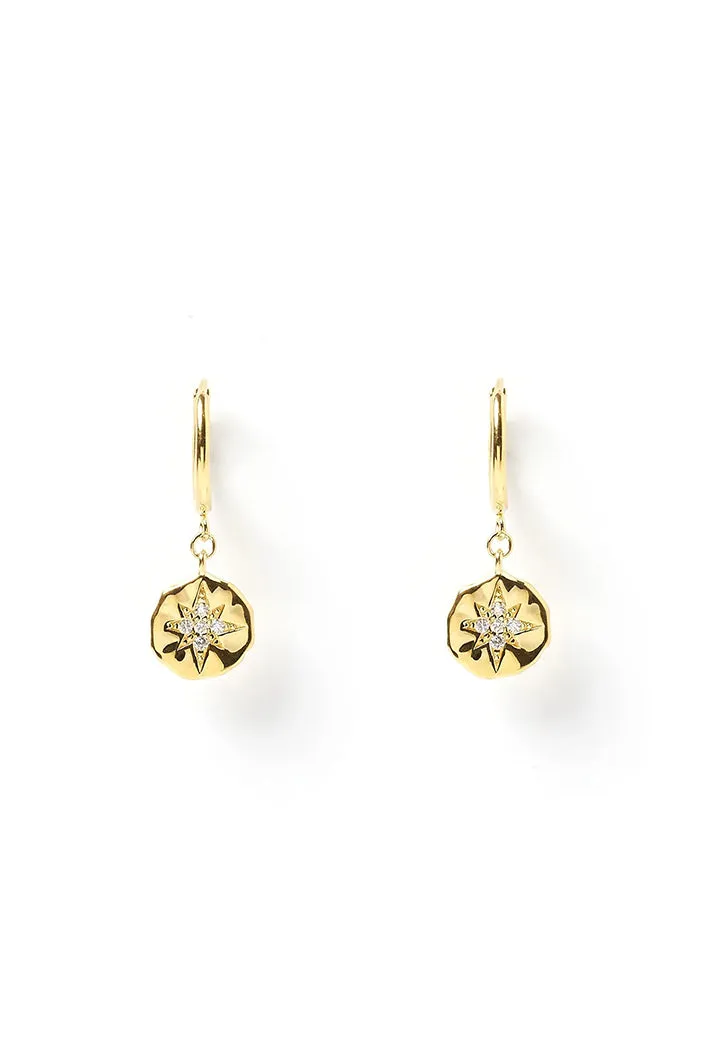Estrella Gold Hoop Huggie Earrings