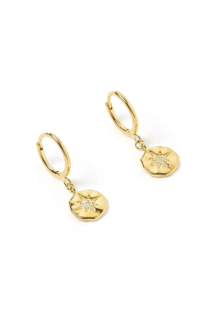 Estrella Gold Hoop Huggie Earrings