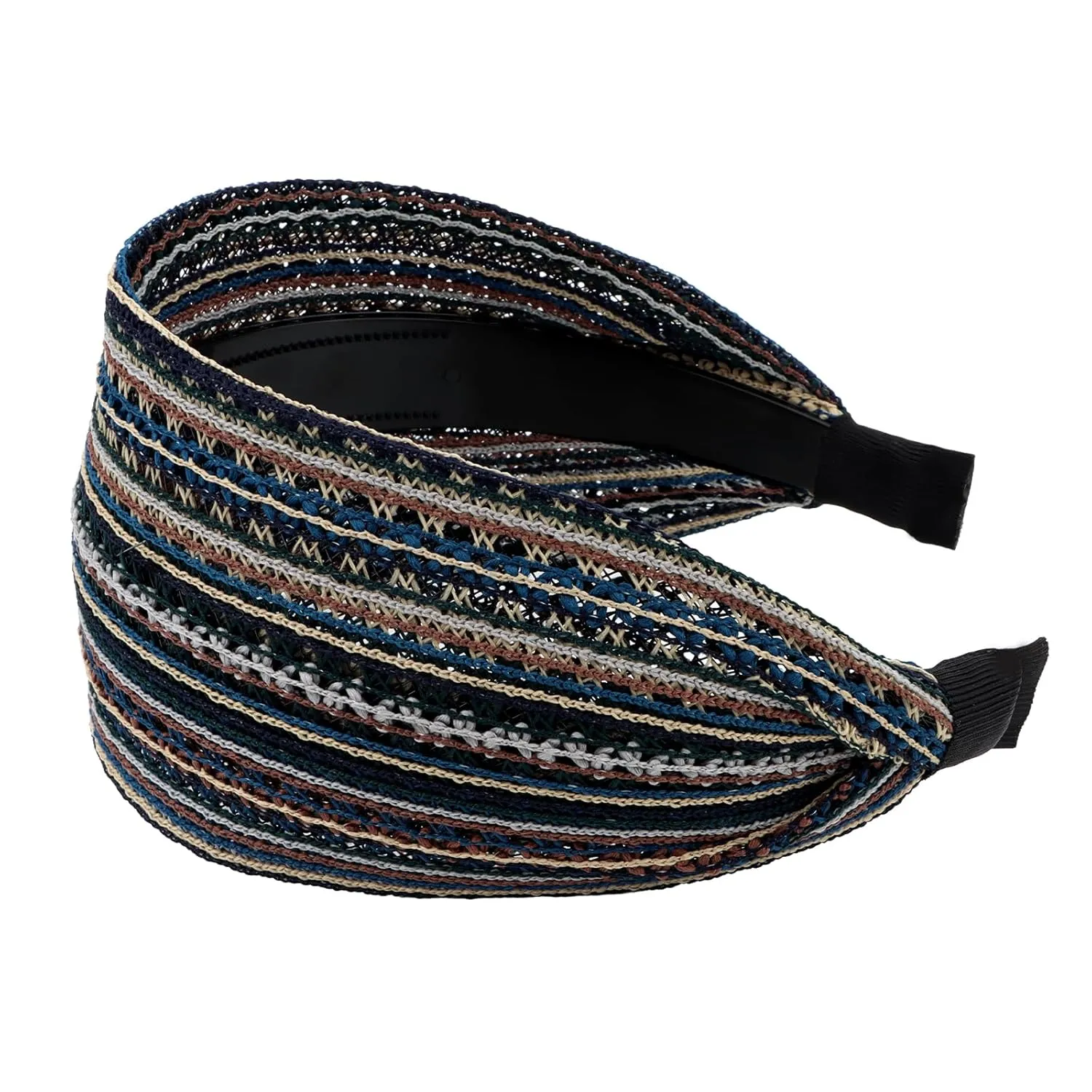 Fabric Headbands for Women, Wide Headbands with Teeth, Thick Headband, Non Slip Fashion Head bands for Girls