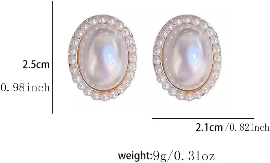 Fashion Geometric Pearl Clip on Earrings for Women Non Piercing Earrings Hypo-Allergenic Cuff Earrings