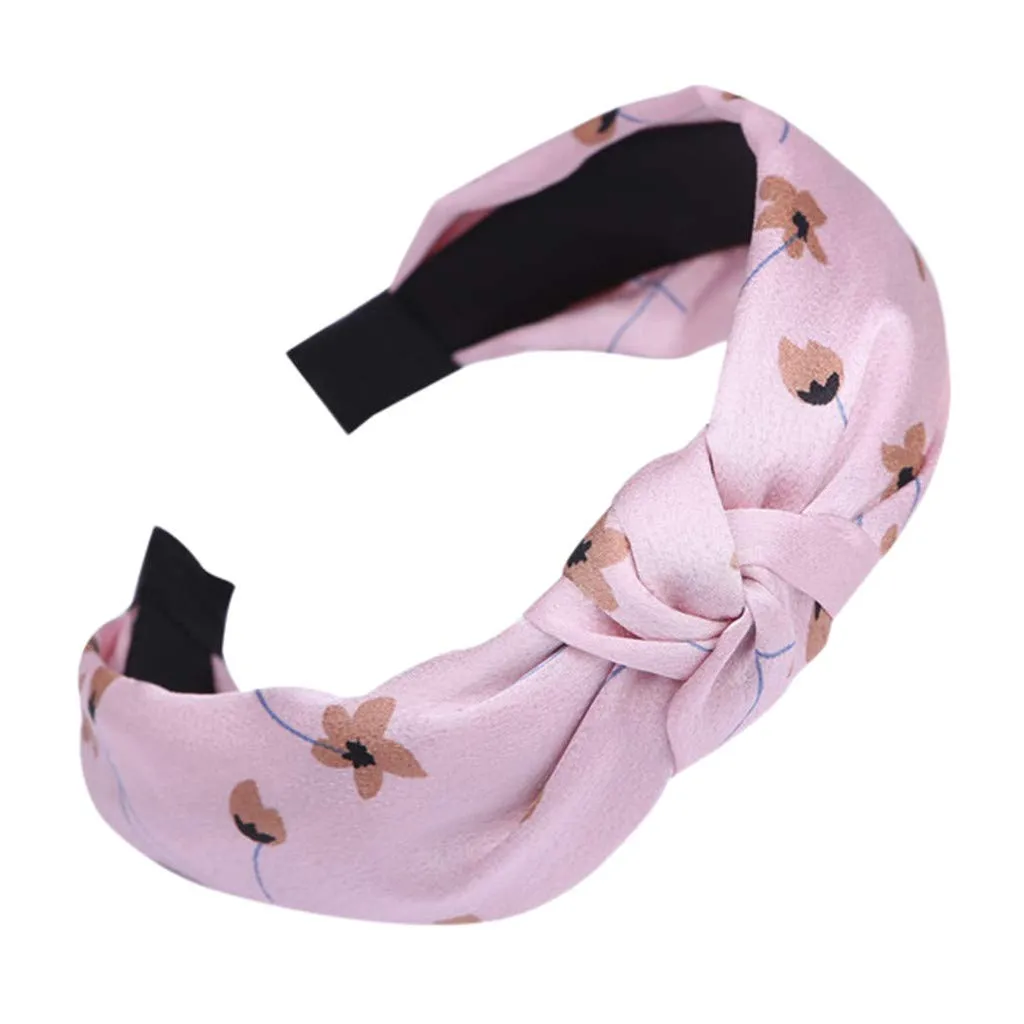 Fashion Headband For Women Knotted Fabric Headbands Non Slip Boho Hair Hoop Hair Accessories (C, One Size)
