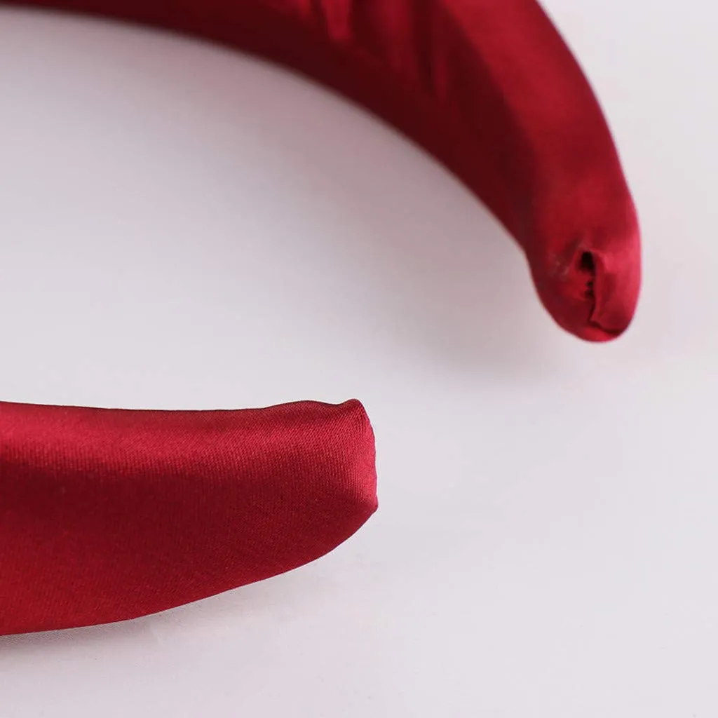 Fashion Headbands for Girls Women Sponge Headbands Non Slip Boho Hair Hoop Hair Accessories (Wine, One Size)