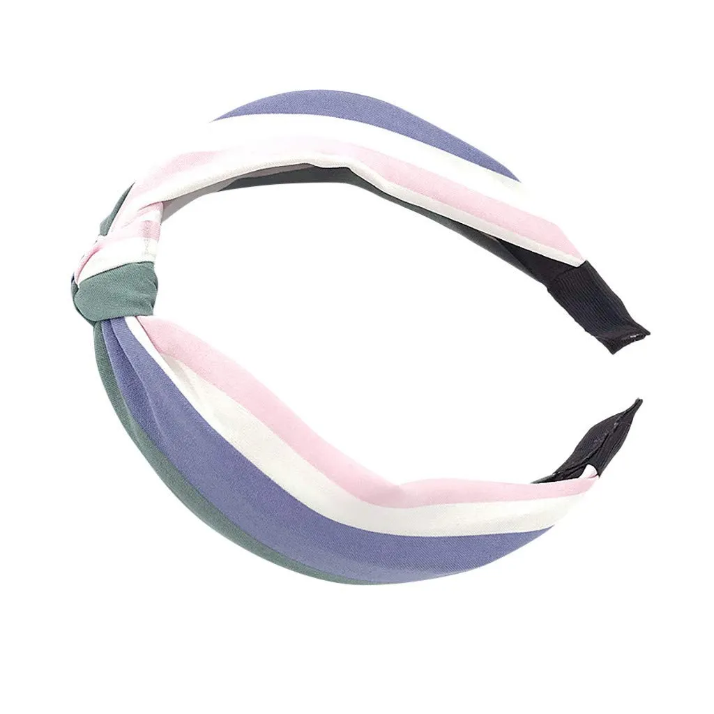 Fashion Headbands for Girls Women Wide Knotted Turban Headbands Hair Hoops Hair Accessories (Purple, One Size)