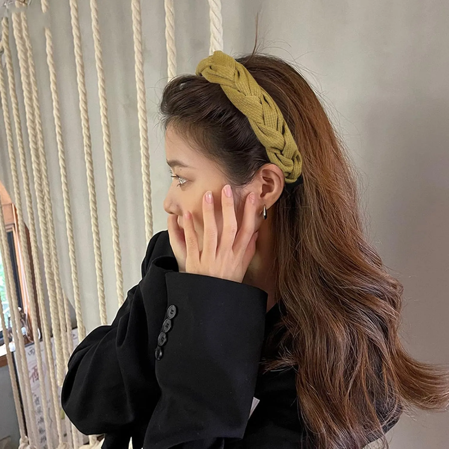 Fashion Headbands for Women Non Slip Wide Head Bands Cute Boho Hair Hoops Accessories for Girls (Brown, One Size)