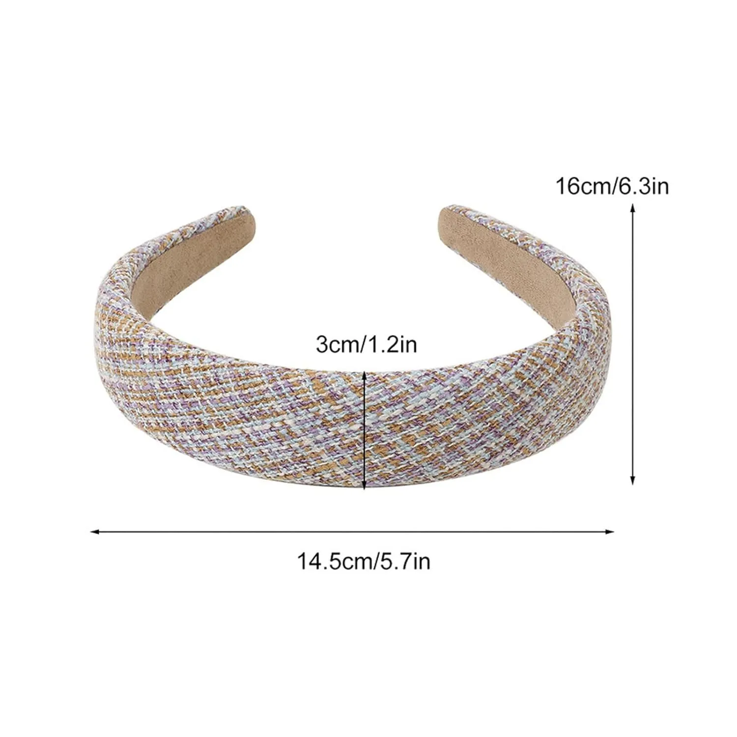 Fashion Headbands for Women Non Slip Wide Head Bands Cute Boho Hair Hoops Headpiece for Women Girls (E, One Size)