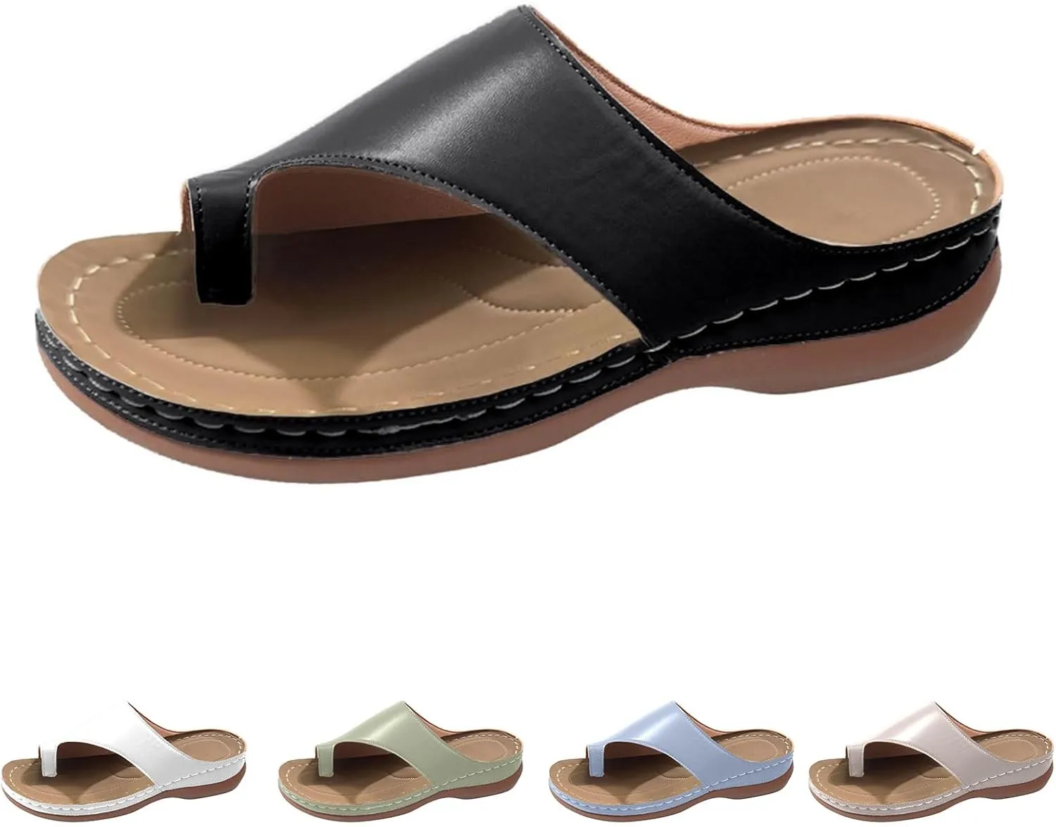 Flip Flops for Women with Arch Support Comfortable Orthopedic Wedge Sandals Dressy Summer Non Slip Yoga Mat Flip Flops Casual Walking Wedges