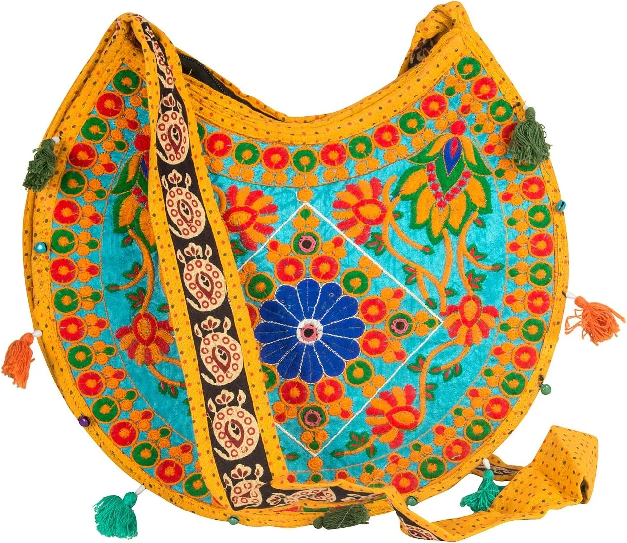 Floral Colorful Shoulder Bag Crossbody Hobo Satchel Hippie Boho Fashion Women Functional Stylish Everyday