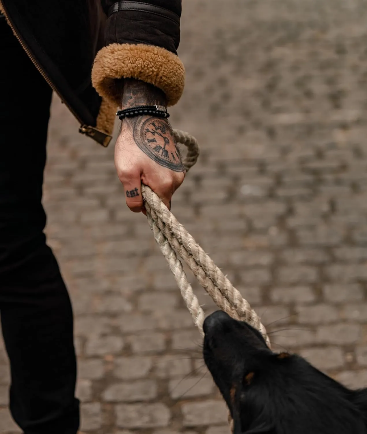 Forge & Foundry Men's Adjustable Black Braided Leather Bracelet | Drapers | Matte Black Stainless Steel Slider | Refined Hand-Crafted Jewelry, Designed by Jewelers, Forged for Men