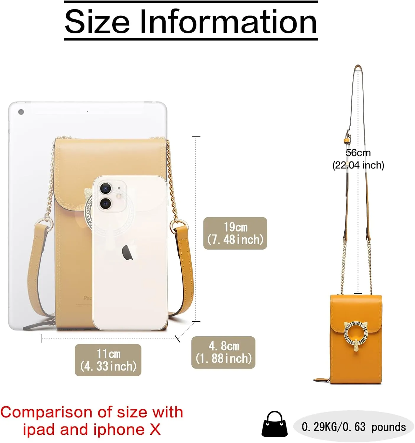 FOXLOVER Cell Phone Crossbody Bags for Women Twist Closure Flap Small Mini Size Vertical Wallet Purse