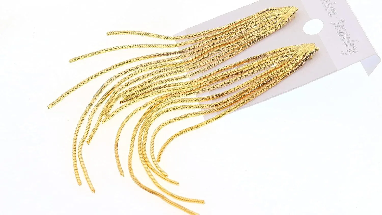FUTIMELY Gold Long Dangle Drop Earrings for Woman,Punk Sleek Metal Chain Tassel Earrings 70s/80s Disco Outfits Accessories Jewelry