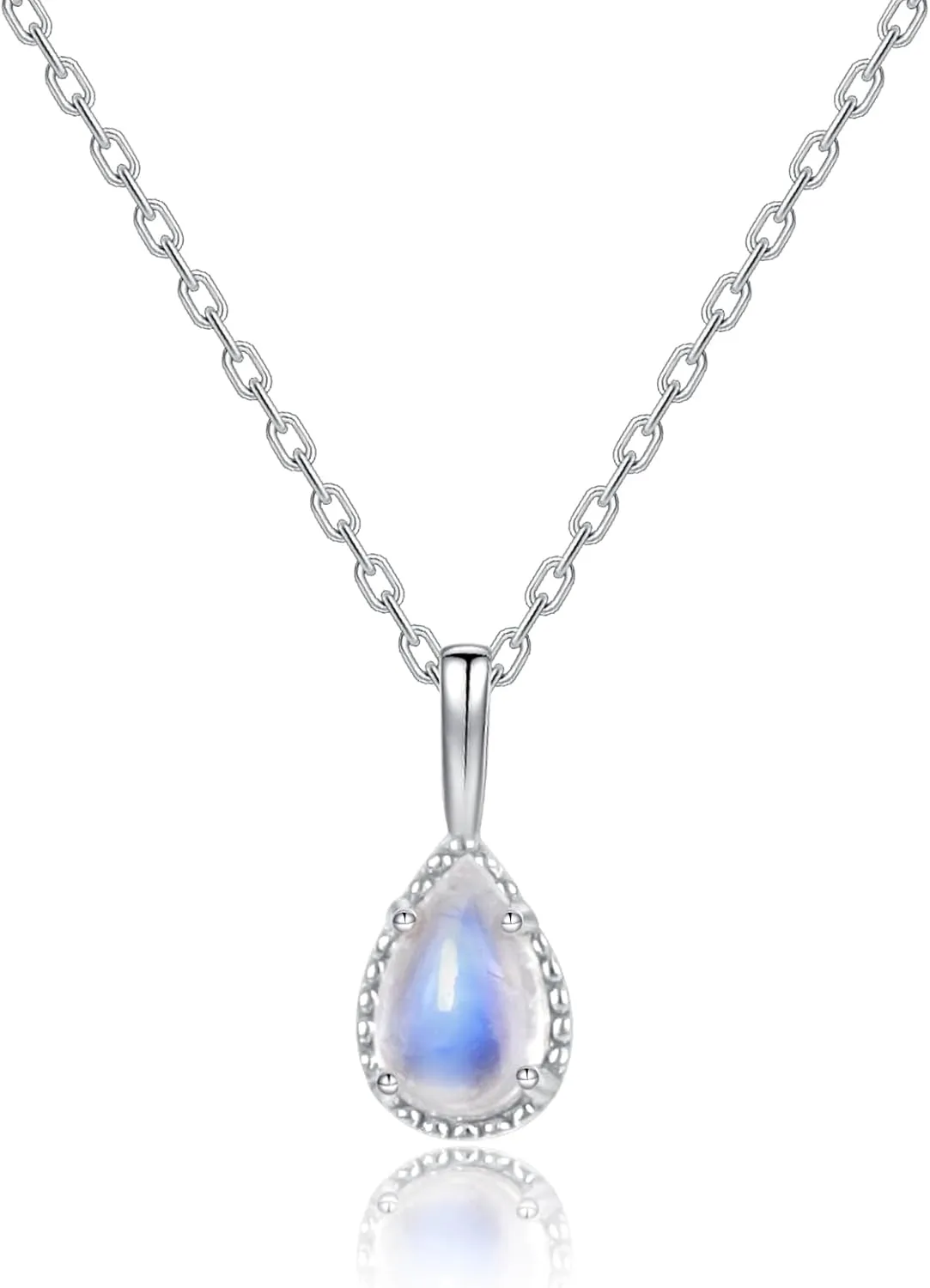 Gem's Beauty Moonstone Necklace New Beginnings Gift Meaningful Jewelry for Women Necklaces 925 Sterling Silver Moonstone Pendant Inspirational Gifts