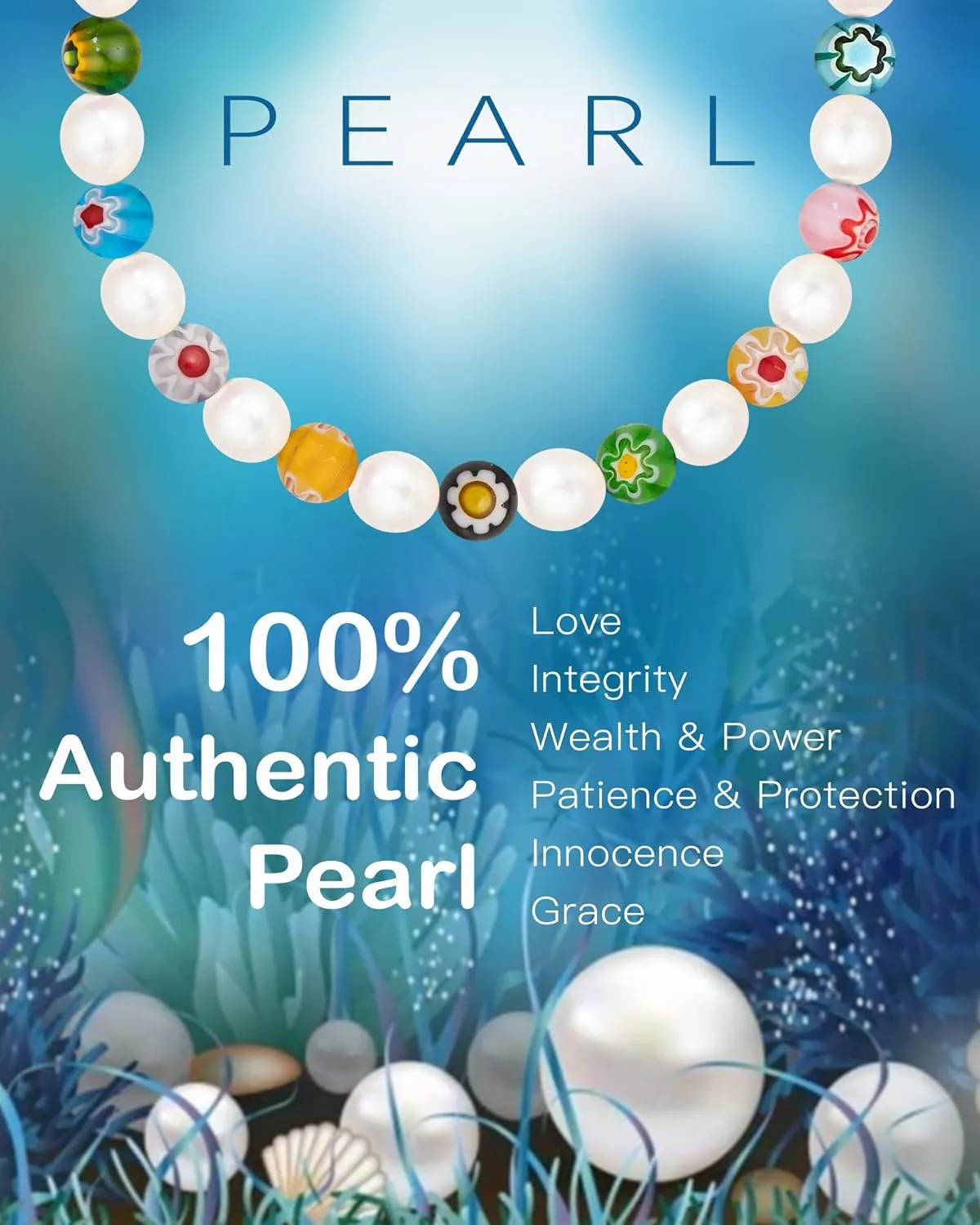 Genuine Pearl Necklace for Teen Girls/Women/Men, 16 Inches Choker/ 20 Inches Necklace, Unique Jewelry Gifts