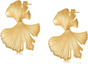 Geometric Leaf Flower Drop Dangle Earrings for Women, Summer Holiday Earrings Boho Statement Fashion Design