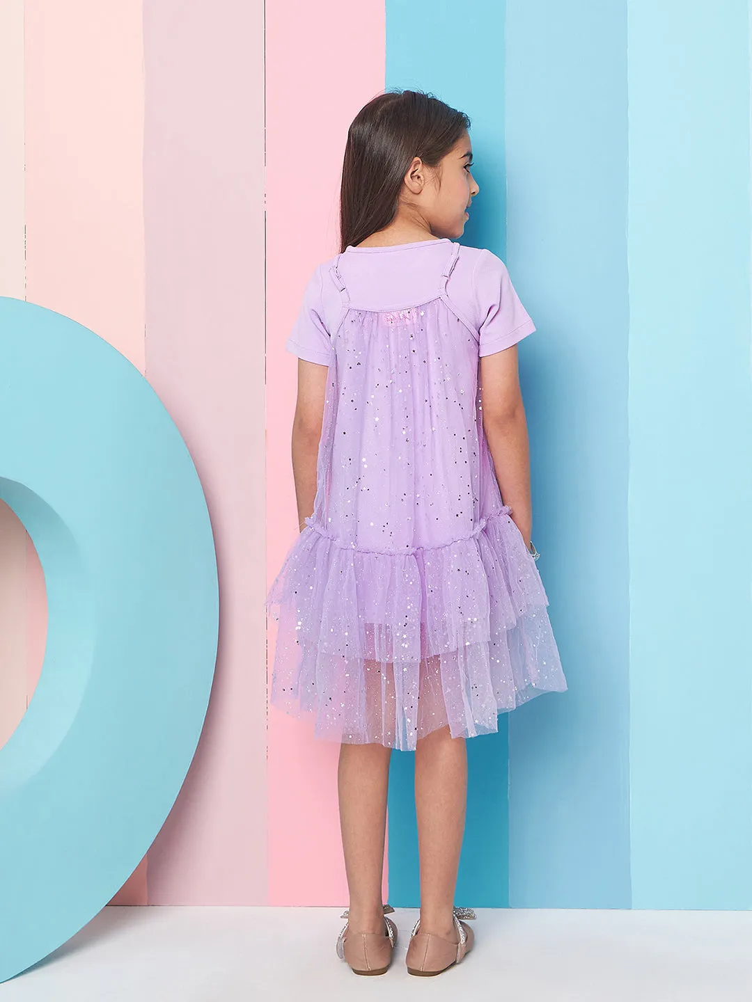 Girls Woollen A-Line Dress