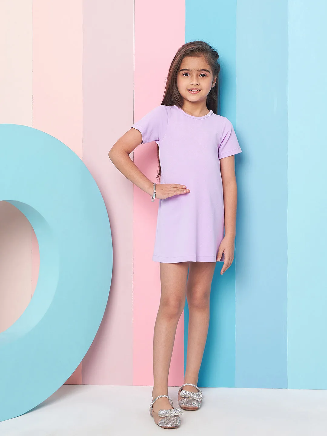 Girls Woollen A-Line Dress