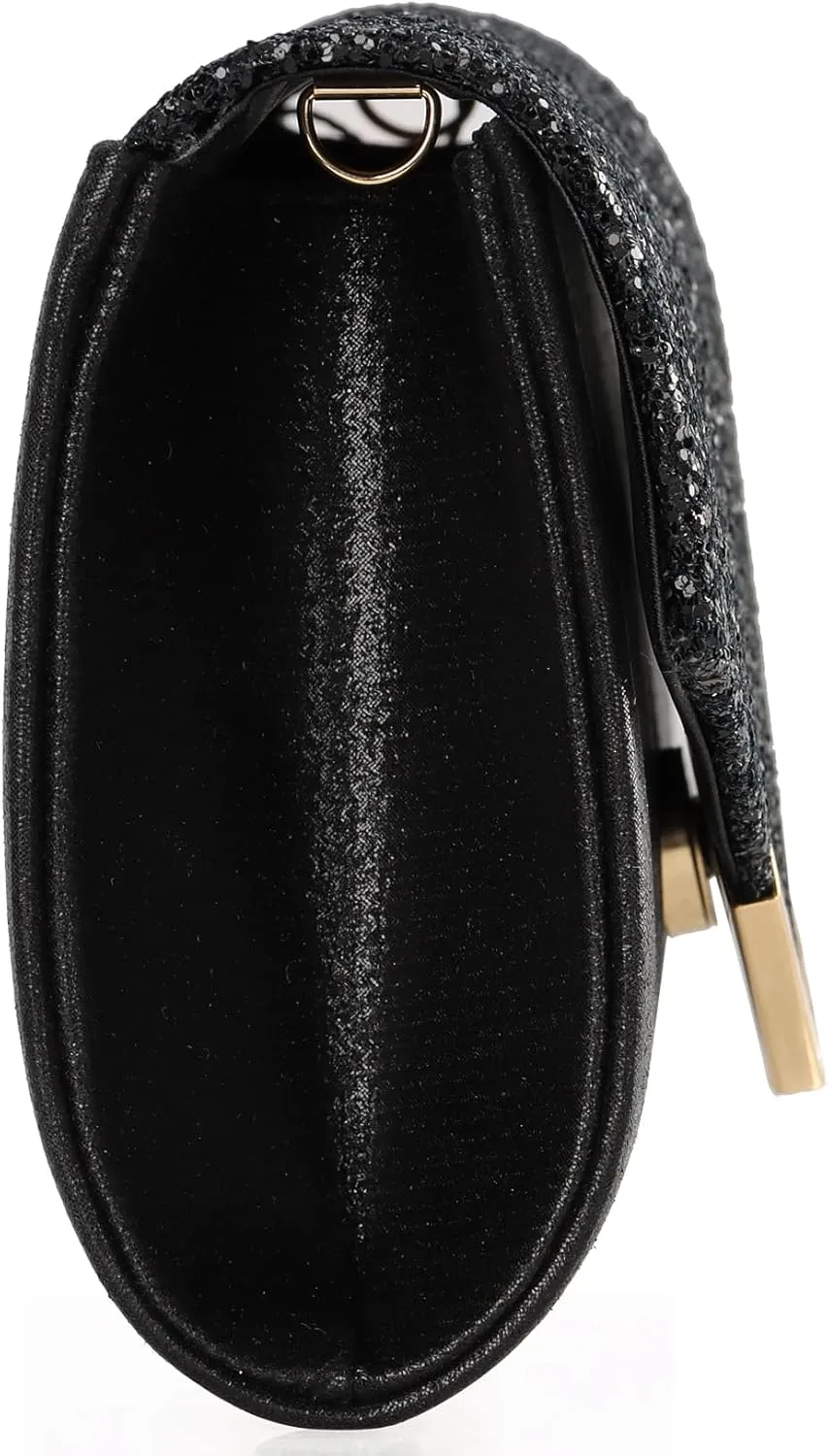 Glitter Clutch Purse for Women - Sparkly Evening Bag for Party, Wedding, Prom - Compact & Functional Envelope Clutch