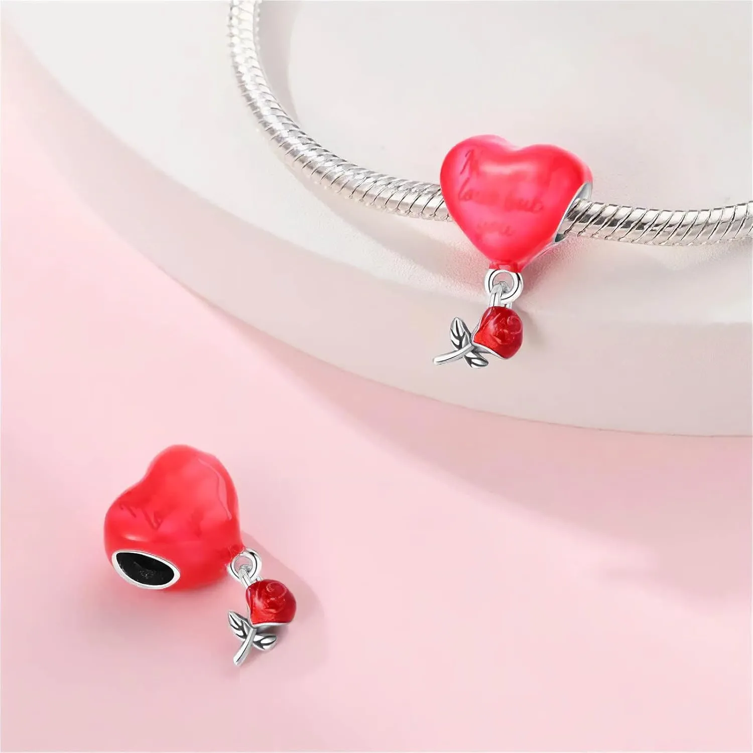 Glow-in-the-dark or color-changing pendant,925 Sterling Silver Bead for Charm Bracelets and Necklaces with 5A Cubic Zirconia, Birthday Mothers Day Jewelry Gifts Women