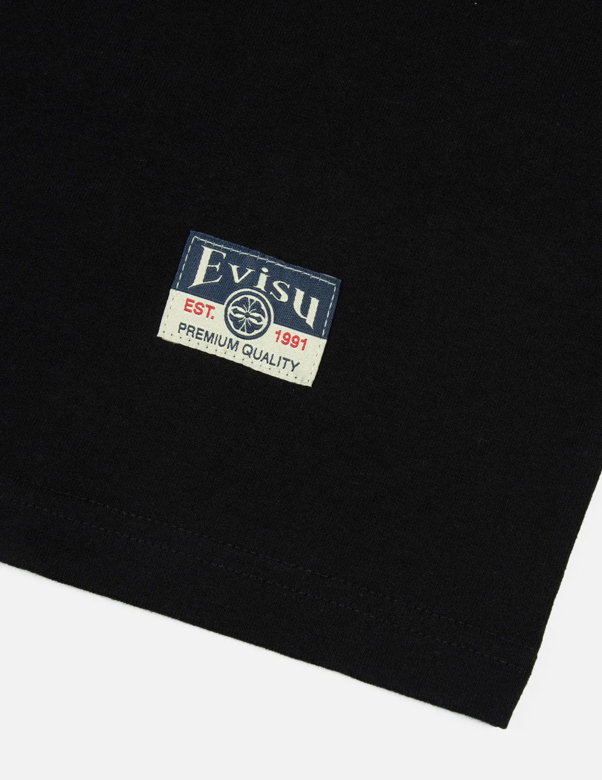Godhead Print and Seagull Embroidery Loose Fit T-shirt