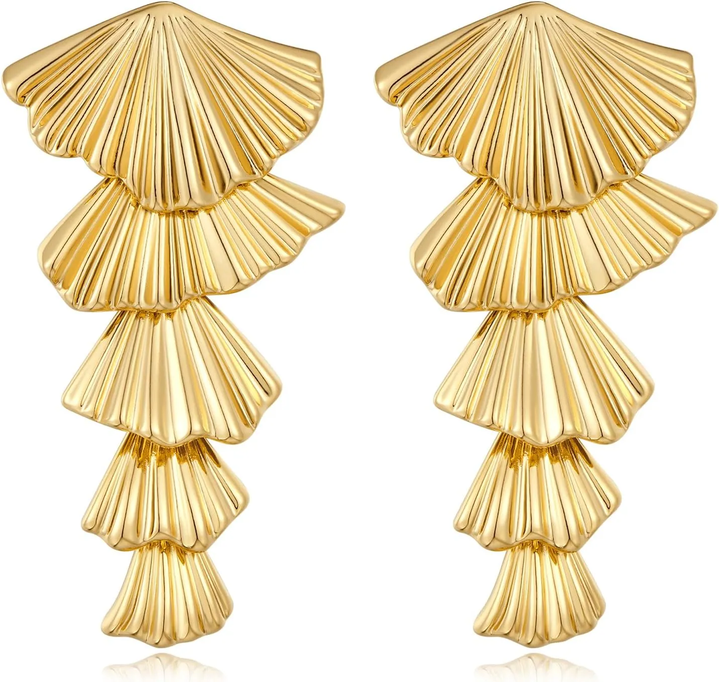 Gold/Silver Shell Dangle Earrings for Women Seashell Drop Dangle Earrings Ocean Beach Earrings Summer Jewelry