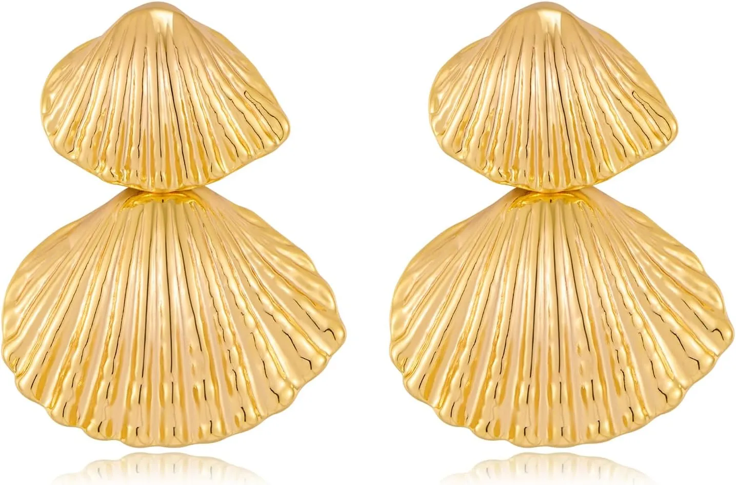 Gold/Silver Shell Dangle Earrings for Women Seashell Drop Dangle Earrings Ocean Beach Earrings Summer Jewelry