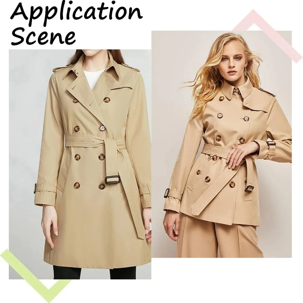 GORGECRAFT Women Adjustable Waist Belt Band Wide Buckle Trench Coat Waistband Wheat Polyester Wind Coat Replacement 67 Inch Tie Waist Belts for Robe Dress Shirt Pajamas Overcoat Jacket Windbreaker