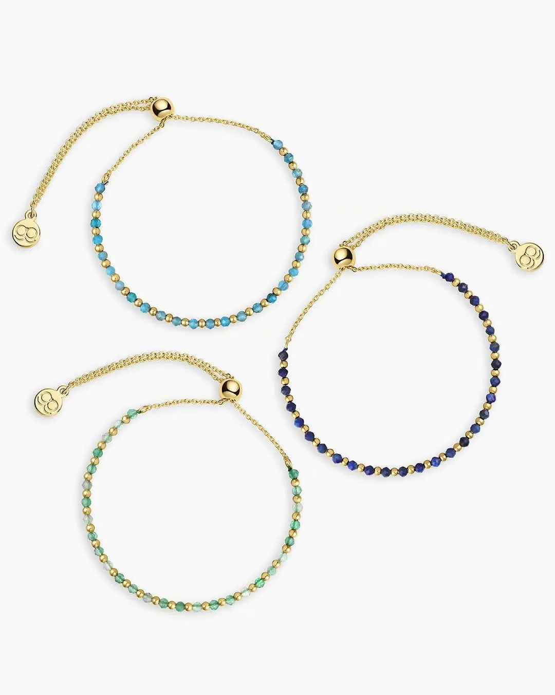 gorjana - Power Gemstone Brooks Bracelet 9 1/4" - 18k Gold-Plated Brass - Genuine Gemstone Selection - Adjustable Closure - Elegant and meaningful design