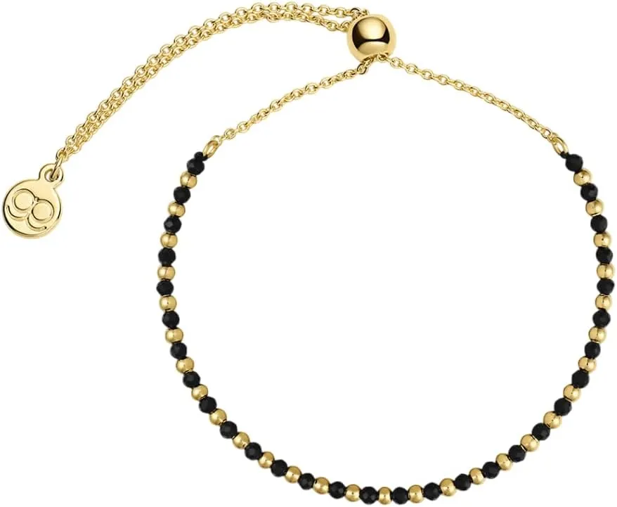 gorjana - Power Gemstone Brooks Bracelet 9 1/4" - 18k Gold-Plated Brass - Genuine Gemstone Selection - Adjustable Closure - Elegant and meaningful design