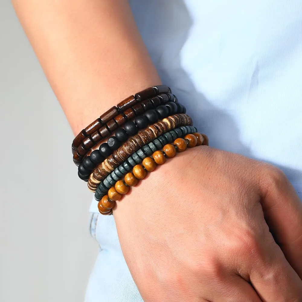 Gothic Bracelet Adjustable Punk Braided Leather Multilayer Grunge Set Bracelets Emo Metal Cuff Wrap Bangles Meaningful Gift